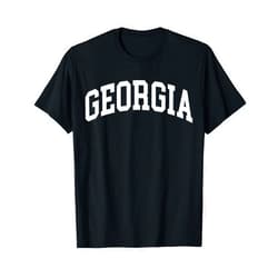 US College Campus High School University Designs Georgia US College Font Proud American USA States T-Shirt