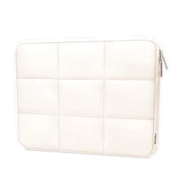 MOSISO Puffy Laptop Sleeve 13-13.3 inch, Compatible with MacBook Air/Pro 13, HP, Dell, Lenovo, Asus Notebook, Rectangle Quilted Puffer Laptop Carrying Case, Laptop Sleeve Case for Women, Sand