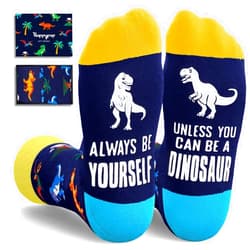 HAPPYPOP Funny Dinosaur Socks for Adults - Novelty Dino Gifts for Women Men, Dinosaur Stuff