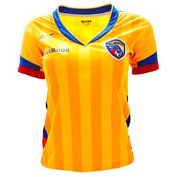 ARZA Women’s Ecuador‑Inspired Soccer Fan Jersey – Yellow Short Sleeve Lightweight Football Shirt