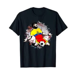 Teeisle Ecuador Soccer Ecuador Soccer Ecuadorian National Flag Football Lovers Art T-Shirt
