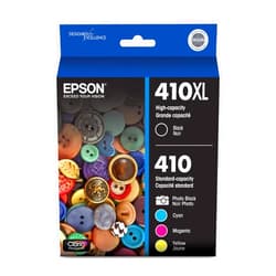 EPSON 410 Claria Premium Ink High Capacity Black & Standard Color Cartridge Combo Pack (T410XL-BCS) Works with Expression Premium XP-530, XP-630, XP-640, XP-7100, XP-830