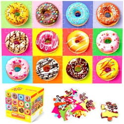 IFLOVE Jumbo Floor Puzzle for Kids,48 Piece Colorful Donuts Jigsaw Puzzles,Learning Educational Toys for Toddlers Ages 3-5,Children Gift for Boy Girl Ages 4-8 (Donut)
