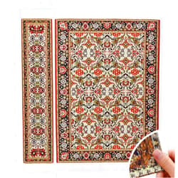 iLAND Miniature Dollhouse Accessories of Woven Dollhouse Rug 9.4” x 5.7” 9.2