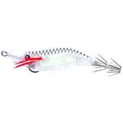 Yo-Zuri Mini Aurora Squid Jig, Floating, 2 Inch, 48mm, #1, Luminous White