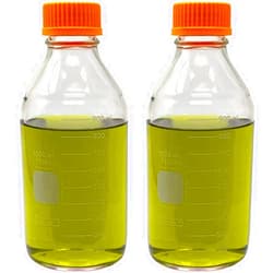 Pyrex Corning 1395-1L, 1000ml Round Media Storage Bottle, with GL45 Screw Cap (Pack of 2)