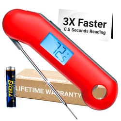 ThermoMaven ProfessionaI Meat Thermometer Digital, 3X Faster 0.5 Sec Instant Read, NIST Certified Accurate to ±0.5°F, 100% Waterproof, Auto-rotating Bright Display, Auto Wake/Sleep, NSF Certified