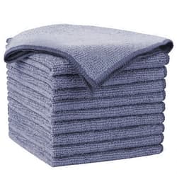 AIDEA Microfiber Cleaning Cloths Grey 10PK, Micro Fiber Cloth for Cleaning Cars, Premium All Purpose Car Towels, Dusting Cloth Cleaning Rags SUVs, House, Kitchen, Window, Workshops, 12