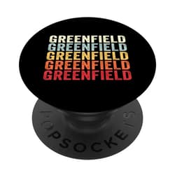 Greenfield California Greenfield CA Retro Vintage Text PopSockets Swappable PopGrip