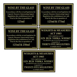 Beaumont Weights & Measures 25ml Measure Law Sign