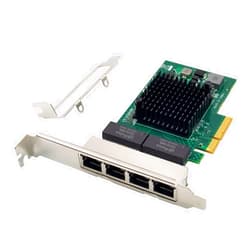 ULANSeN Quad-Port PCIe Gigabit Ethernet Server Adapter with NetXtreme® BCM5719 Chipset PCI Express 1000M Network LAN Card for Windows Server Linux Ubuntu VMware (BCM5719-4P)