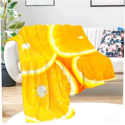 Pindola Orange Throw Blanket Warm Lightweight Soft Cozy Warm Home Decoration 50