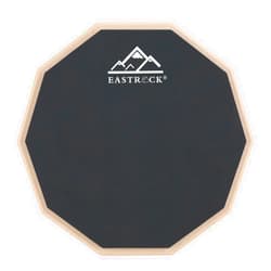 EASTROCK Practice Drum Pad, 8 Inches Double Sided Silent Drum Pad, Silicone Dumb Drum for Beginners,Black