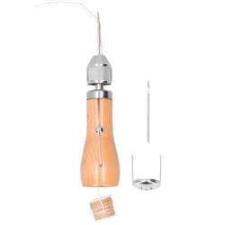 Joyzan Handle Sewing Awl, Curved Awl Hand Stitcher Shoe Repair Tool for DIY Repairing Canvas Leather Bounce Houses Inflatables Tarps Thick Fabric Shoes Bags Belt Upholstery Kit Crafts Stitching