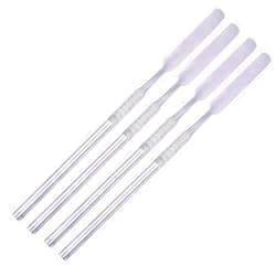 AAProTools 4 Pcs Dental Cement Mixing Spatulas Single Ended Lab Wax Modeling Stainless Steel Instruments