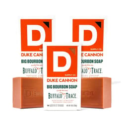Duke Cannon Supply Co. Extra Large Bar Soap Bundle - Men's Natural Bar Soap With Masculine Scents - Big American Bourbon USA-Made Soap - All Skin Types - Big Brick Of Soap - Bourbon,10 oz (3 Pack)