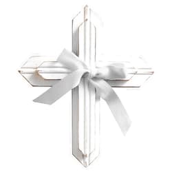 Stephan Baby Face to Face Designs 2-Tiered Hanging Wood Cross, 7.25
