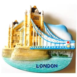 WitnyStore Tiny Tower Bridge in London England Western Europe Tourist Attractions Resin Refrigerator Magnet Traveler Souvenir Gift Memento 3D Fridge Magnets