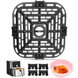 GXF Air fryer Grill Pan for Instant Pot Vortex Plus 6 in 1 4 Quart Air Fryer Oven, 7.5''×7.5'' Square Food Grade Air Fryer Replacement Parts Grill Plate Crisper Plate Accessories Tray Rack