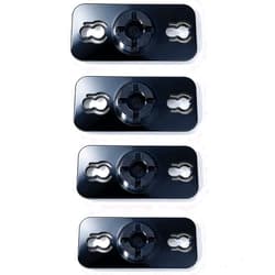 Hwborsix 4PCS 3D-Printed Universal Dust Barrier Head for ZipWall-Style Systems Lightweight Drywall Renovation Dust Control - Black