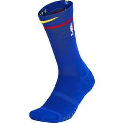 NIKE Golden State Warriors City Edition Elite Quick NBA Crew Socks (Blue/Navy, Large)