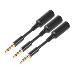 TENINYU 3-Pack AUX Headphone 3.5mm Extension Cable - Male to Female Extender Audio Auxiliary Jack Adapter Wire Cord Plug Connector for iPhone iPod iPad, Smartphone Tablet, Home Car Speaker System (3 INCH)