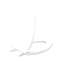 WSSROGY Toilet seat Elongated with Slow Close Hinges, Four Bumpers Never Loosen and Easily Remove, Two Sets of Parts, Plastic, White