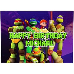 Generic Ninja Edible Cake Image Topper Personalized Birthday Cake Banner 1/2 Sheet