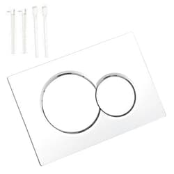Hansengroe Stylish Dual Button Flush Plate Compatible with Geberit 115.770.46.6 Actuator Plate, Hidden Toilet Frame Use for Concealed Cistern UP300 / UP320 / UP720 (Matte Chrome)