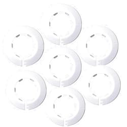 LOGRRMTH 7pcs Water Pipe Cover,1.57 Inch / 40 mm Wall Flange White Water Pipe Escutcheon, PP Plastic Radiator Escutcheon Drain Line Cover Collar for Water Pipe Tube Decoration (40mm)