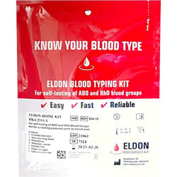 Right For Your Type Original Home Blood Typing Kit - New Packaging + Improved Lancet - Single Kit