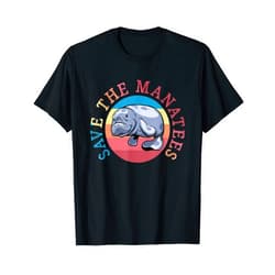 Herbivorous Marine Mammals Animals Rescuer Save The Manatees Sea Cow Trichechidae Manatees Rescue T-Shirt