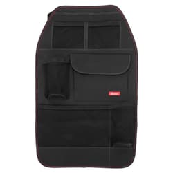 Diono Stow 'n Go Car Back Seat Organizer for Kids, Kick Mat Back Seat Protector, with 7 Storage Pockets, 2 Drinks Holders, Water Resistant, Durable Material, Black , 18x10x9 Inch (Pack of 1)