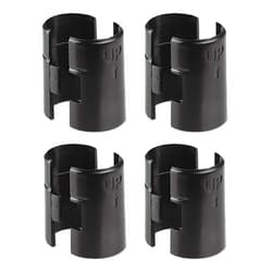 Alera ALESW59SLBL Plastic Wire Shelving Shelf Lock Clips - Black (4 Piece/Pack)
