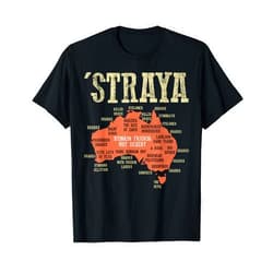 Nerd Ninja Aussie Slang Australia Shirt - Aussie Day Straya Map G'day Mate Outback T-Shirt
