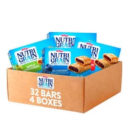 Nutri Grain Nutri-Grain Soft Baked Breakfast Bars, Kids Snacks, Whole Grain, Variety Pack (4 Boxes, 32 Bars)