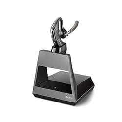 Plantronics - Voyager 5200 Office with One-Way Base (Poly) - Bluetooth Single-Ear (Monaural) Headset - Noise Canceling - Connect to Your Desk Phone (Renewed)