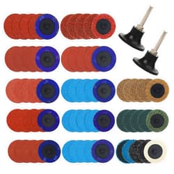 WORKPRO 101-pieces Sanding Discs Set, 2 inch Discs with 1/4 inch Holder, Surface Conditioning Disc for Die Grinder Surface Prep Strip Grind Polish Burr Finish Rust Paint Removal