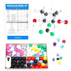 Swpeet 178 Pcs Molecular Model Kit for Inorganic & Organic Molecular Model Teacher and 16 Years and Over Teenages Kit - 69 Atoms & 30 Orbitals & 78 Links & 1 Short Link Remover Tool - Science Toys
