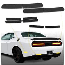 Luxe Auto Concepts 2015+ Dodge Challenger Tint Kit - Tail Light, Side Marker, Rear Reflector Tint Complete Bundle (Standard, Mid Smoke)
