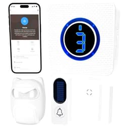 Shaogax Driveway Alarm, 2.4G WiFi Wireless Doorbell Motion Sensor Alarm, Window and Door Protection, Compatible with TUYA/Smart Life Home Security System