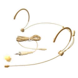 YPA MICROPHONES Microdot 4016 Headset Headworn Microphone for SENNHEISER Wireless System- Detachable Cable with 3.5mm Screw Locking Plug - Omidirectional Mic