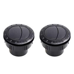 ALEOED 2 Pieces Dashboard Air Conditioning Deflector Outlet Vent Exhaust Grille Side Roof Round Air Ventilation Outlet Black for Car RV ATV A/C 60mm/2.3in