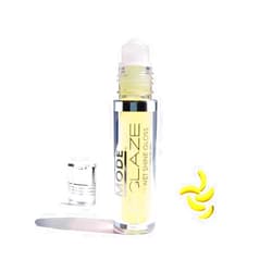 Mode Cosmetics MODE Lip Glaze Flavored Lip Gloss BANANA CANDY Delicious Yummy Flavor, Roll On Sweet Wet Nourishing Shine, Hydrating Natural Skincare Fruit Oils, Made in NY USA