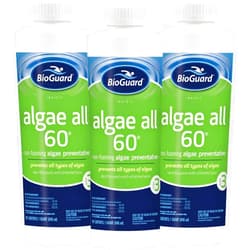 BioGuard Algae All 60-1 Quart, Pack of 3, Non-Foaming Algae Preventative, Non-Staining & Non-Foaming, Ideal for Swimming Pools with Attached Spas or Fountains