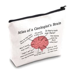 JXGZSO Funny Geologist Gifts Atlas of a Geologist's Brain Makeup Bags Geology Rock Collector Bags (Atlas of a Geologist's Brain)
