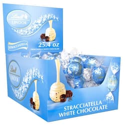 Lindt LINDOR Stracciatella White Chocolate Candy Truffles, Chocolates with Smooth, Melting Truffle Center, 25.4 oz., 60 Count