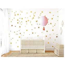 BugyBagy Wall Decals Gold Stars for Kids Room, 3-4-5centimeter Mix 112 Pcs, Easy to Peel Easy to Stick, Safe On Walls and Paint, Vinyl Decor by Bugybagy. (Matte Gold)