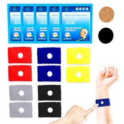 KONGDY 10 Pcs Sea Motion Sickness Wrist Bands & 10 Counts Motion Sickness Patches for Cruise, Morning Sickness, Travel & Car Sickness, No drowsy Anti-Nausea Bands