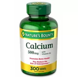 Nature's Bounty Calcium & Vitamin D by Nature's Bounty, Immnue Support & Bone Health, 500mg Calcium & 400IU D3, 300 Tablets